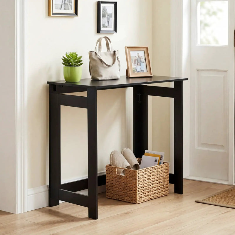 Folding Console Table with Space-Saving Design by DirectDeals