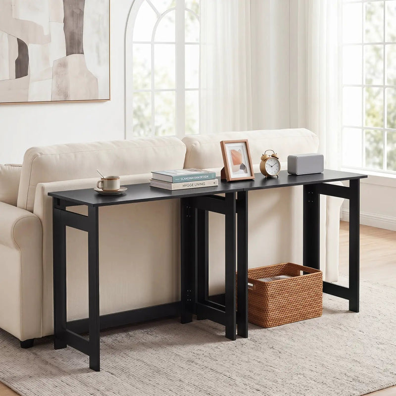 Folding Console Table with Space-Saving Design by DirectDeals