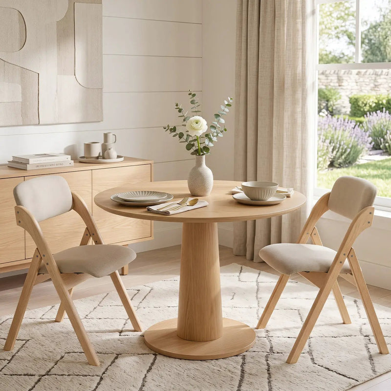 Folding Dining Chairs Set of 2 with Cushioned Seats by DirectDeals