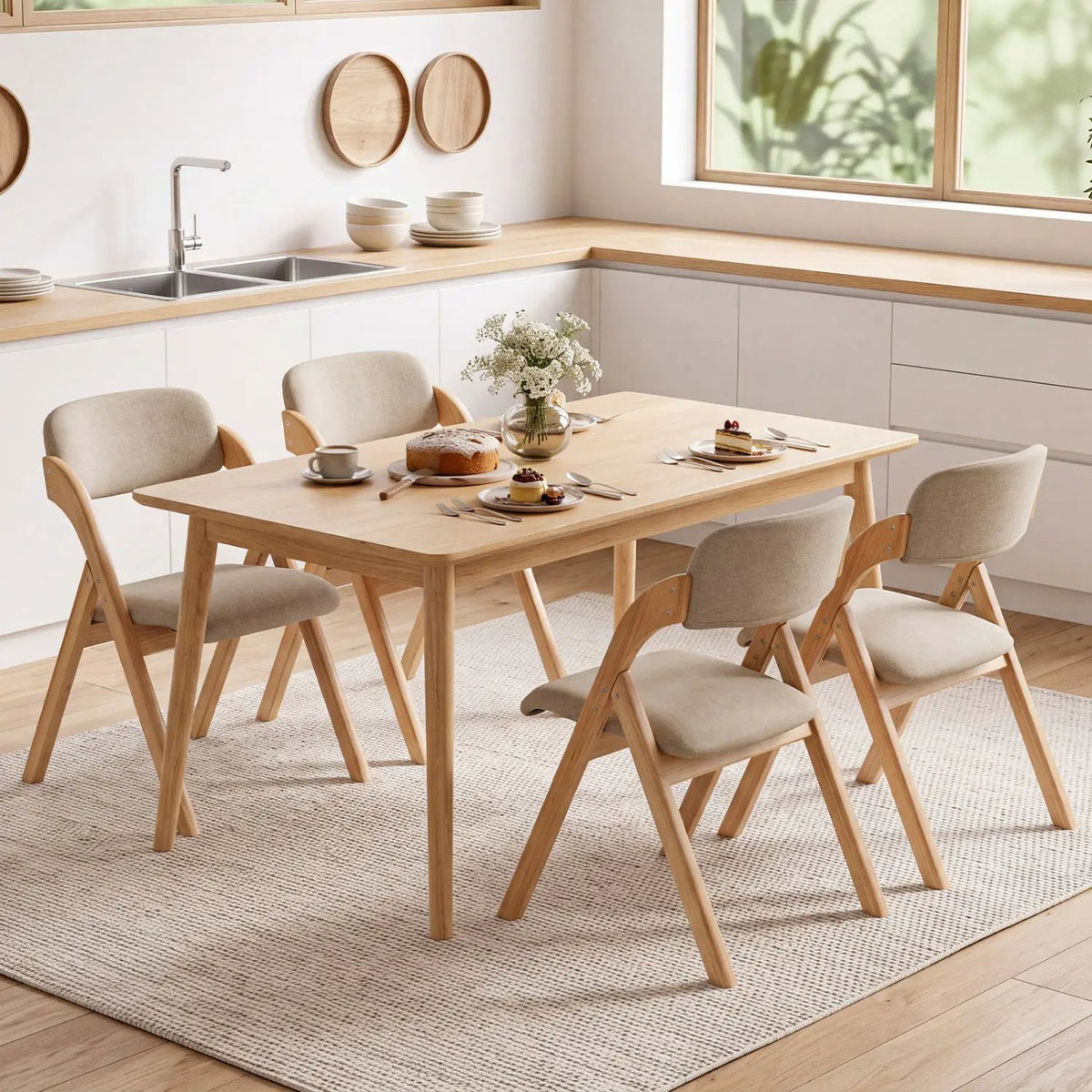 Folding Dining Chairs Set of 2 with Cushioned Seats, photo 9 of 15