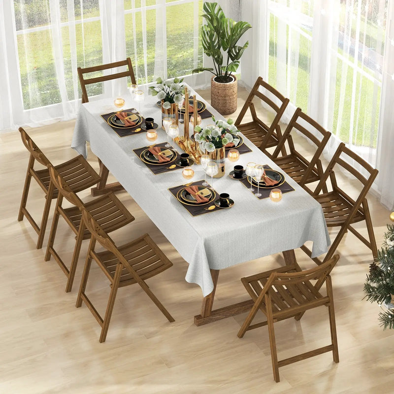 Folding Dining Chair Set of 2 with Rubber Wood Frame and Slatted Seat-Walnut by DirectDeals