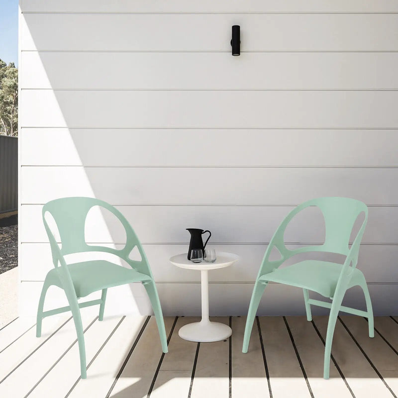 Folding Dining Chairs Set of 2 with Armrest and High Backrest by DirectDeals