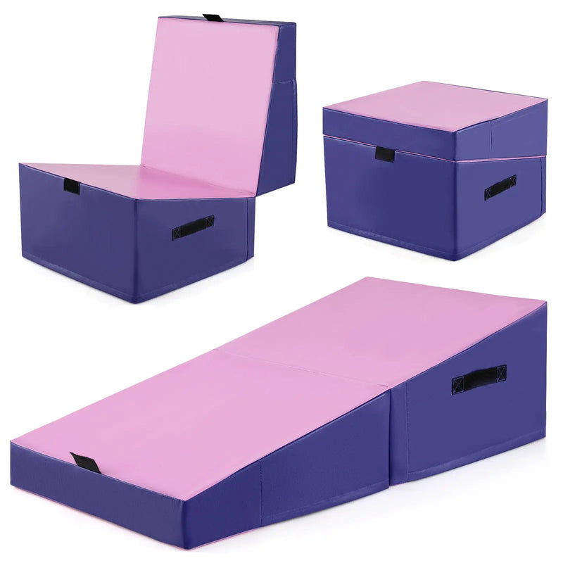 Folding Incline Yoga Gymnastics Tumbling Mat with EPE Foam by DirectDeals