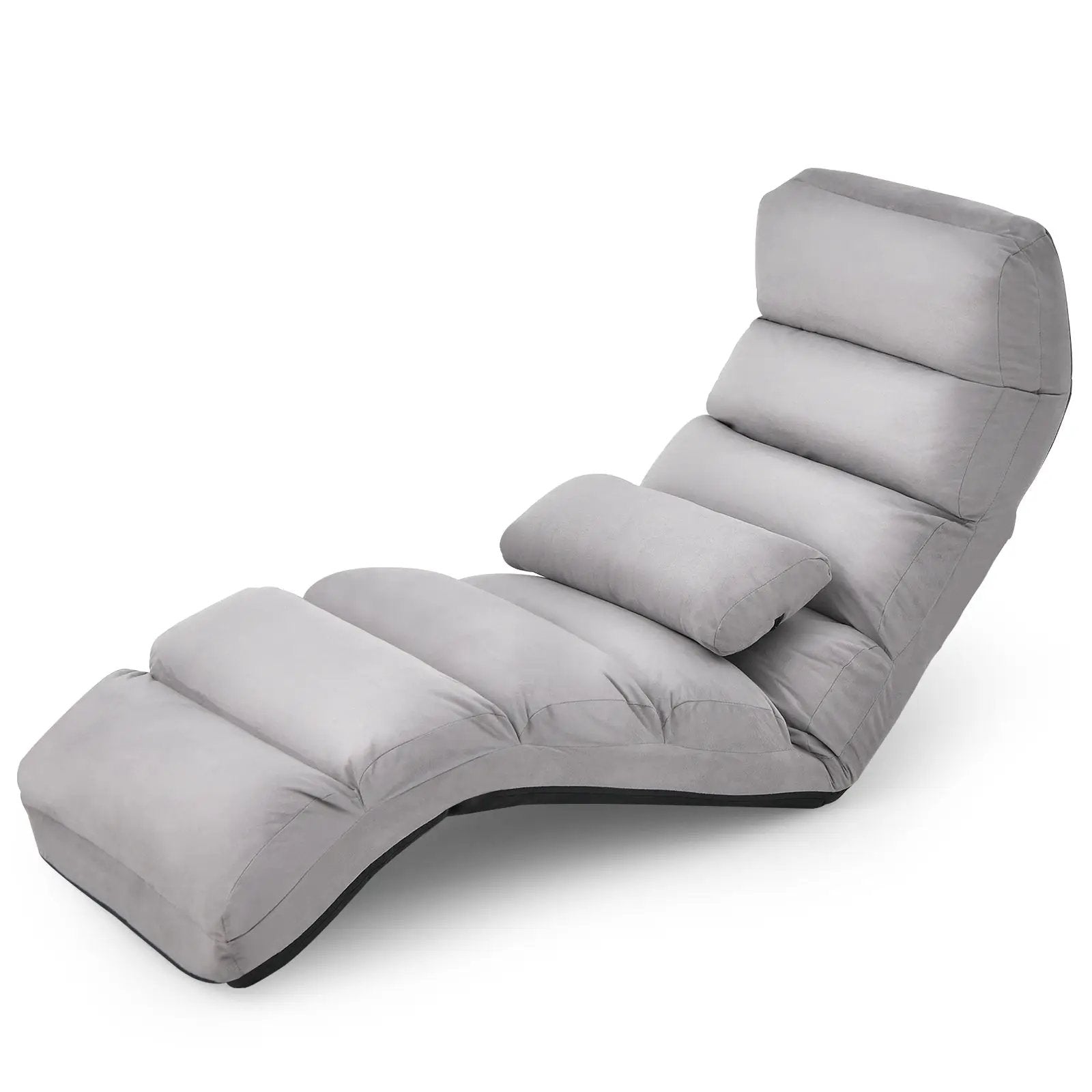 Folding Lazy Sofa Chair Stylish Sofa Couch Beds Lounge Chair W/Pillow by DirectDeals