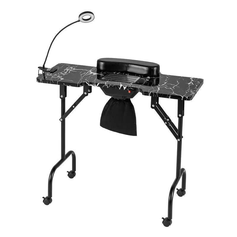 Folding Manicure Nail Table with Electric Dust Collector by DirectDeals