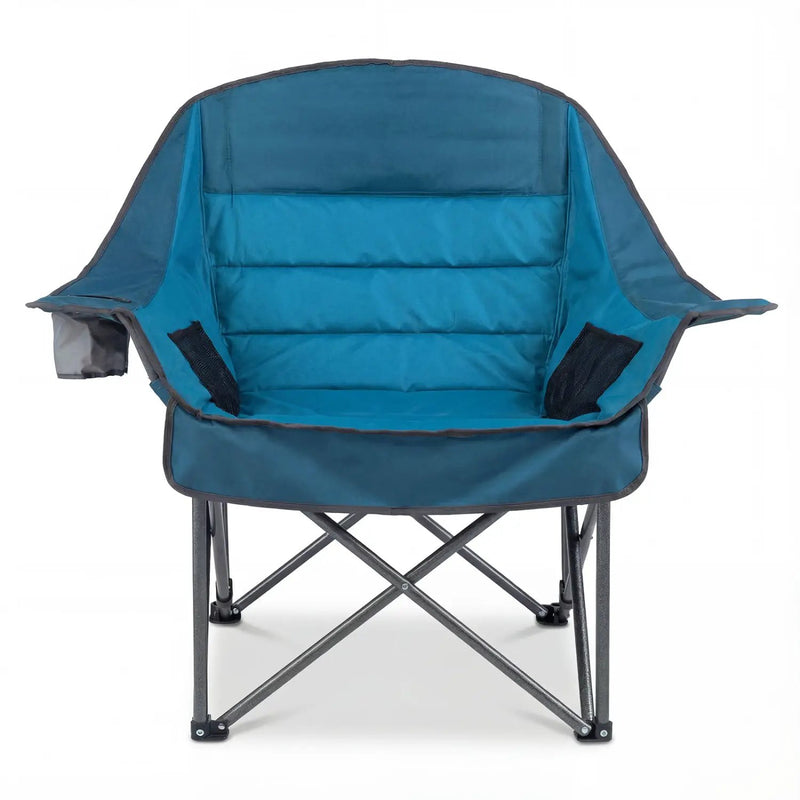 Folding Oversized Camping Chair with Side Pockets and Cup Holder by DirectDeals