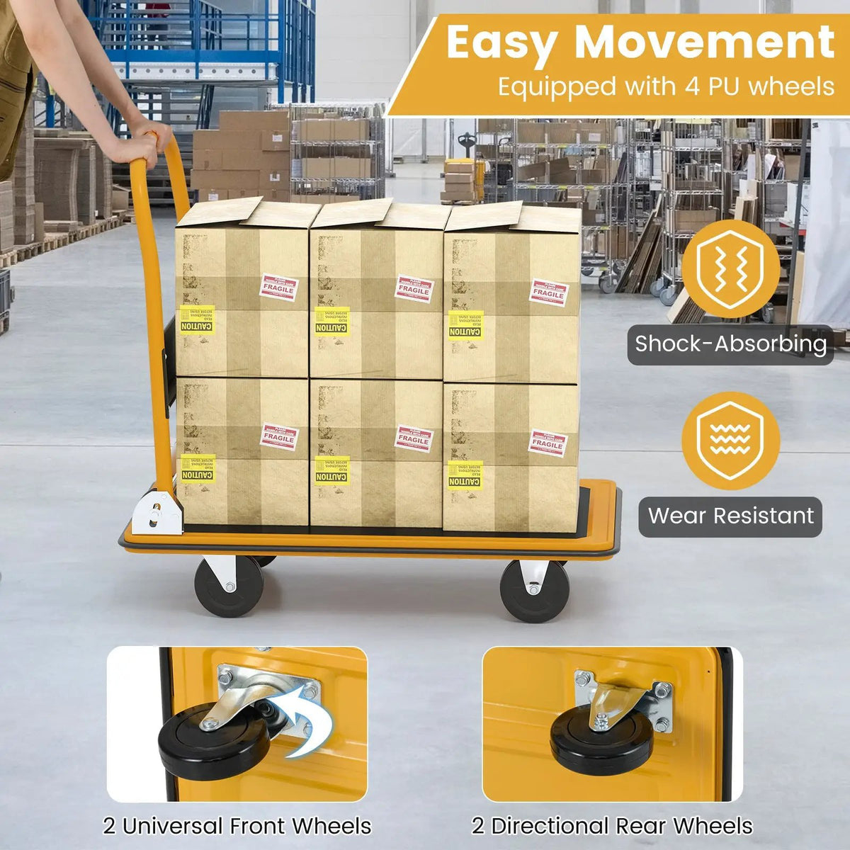 660 Pounds Folding Platform Cart Dolly Hand Truck, photo 16 of 16