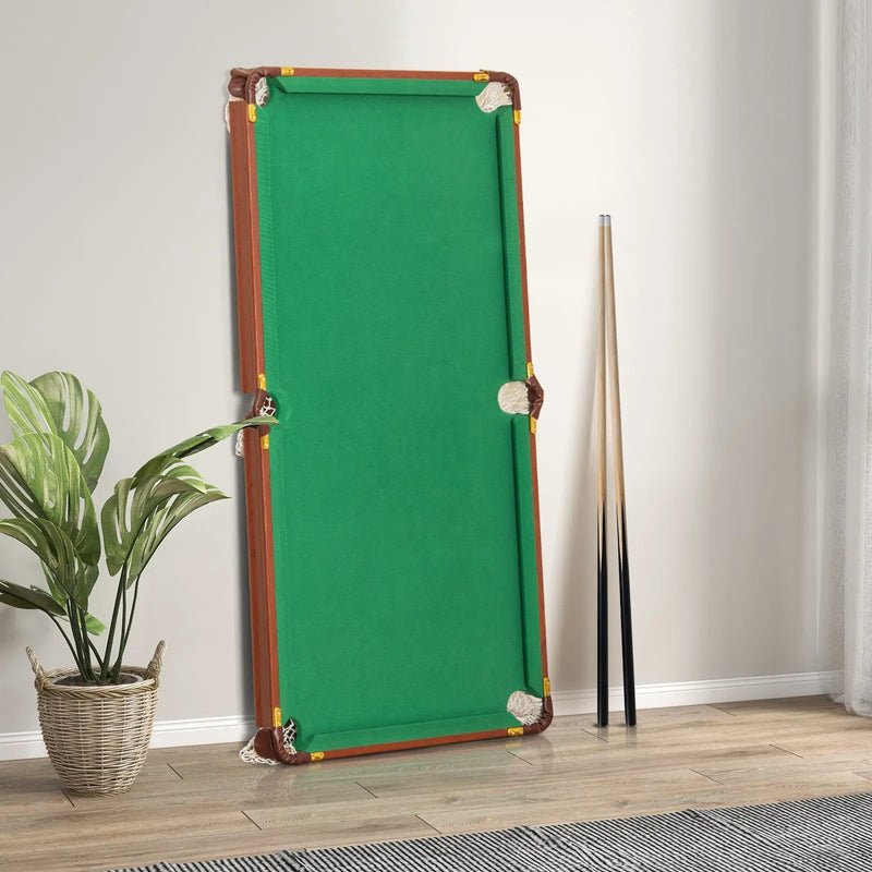 Folding Portable Billiards Table Game Set with Adjustable Foot Levelers by DirectDeals