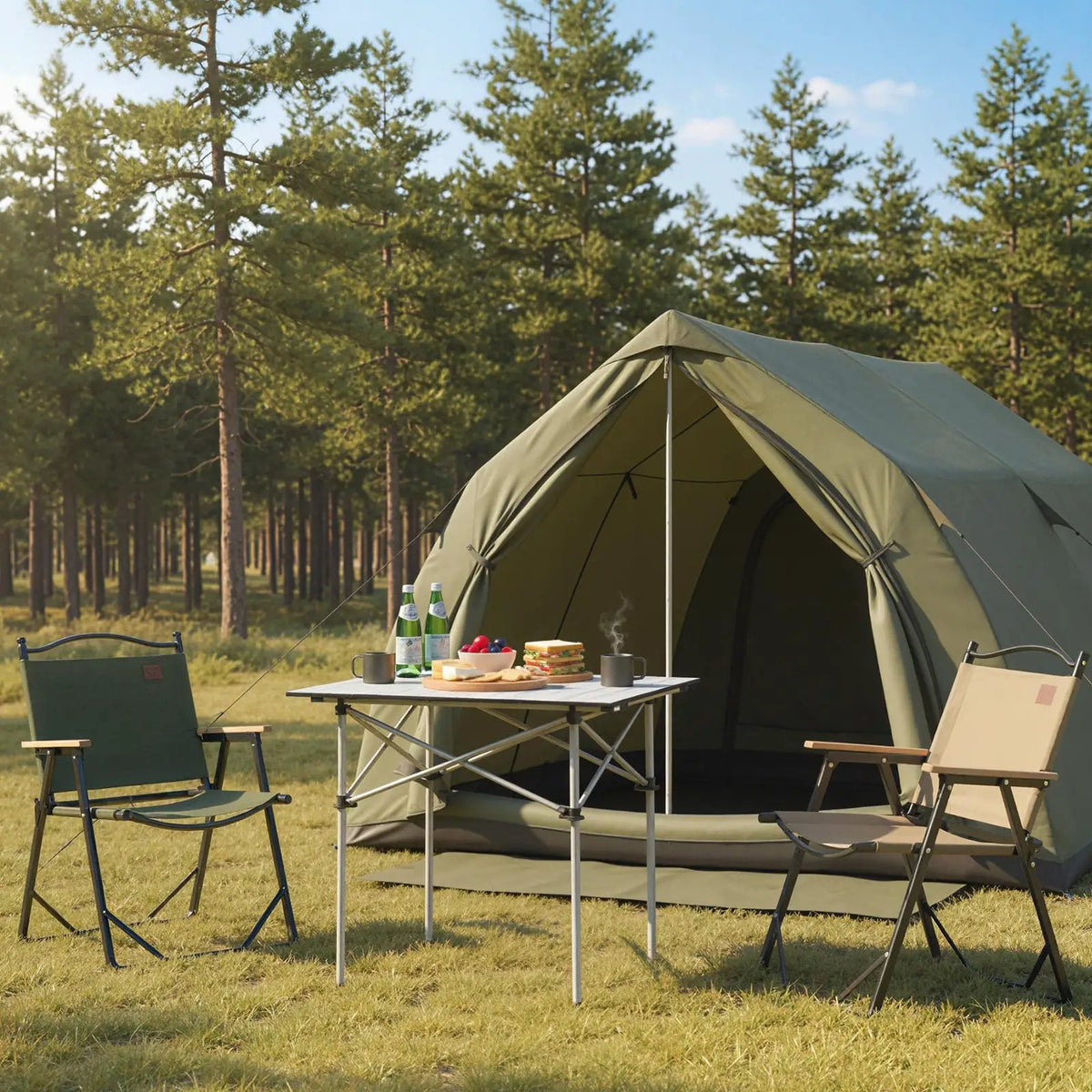 Folding Roll-up Camping Table with Metal Legs, photo 3 of 16