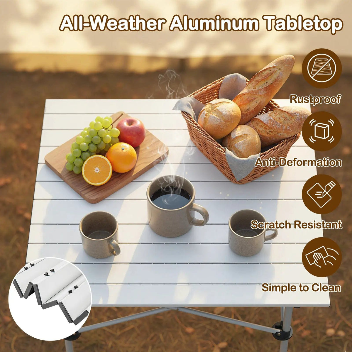 Folding Roll-up Camping Table with Metal Legs, photo 15 of 16