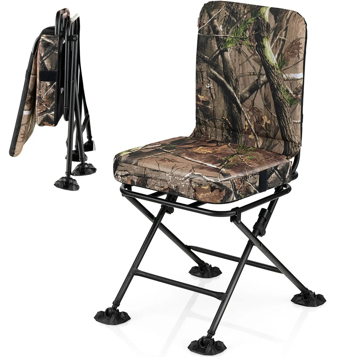 Swivel Folding Chair with Backrest and Padded Cushion, photo 4 of 7