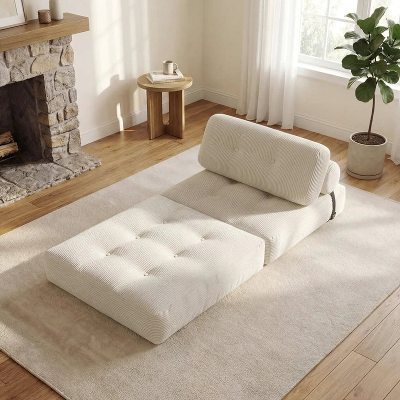 Folding Sofa Bed with Pillow and Back Support for Living Room by DirectDeals