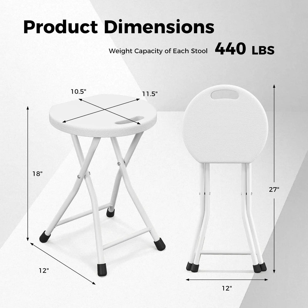 Folding Stool with Built-in Handle for Adults, photo 4 of 8