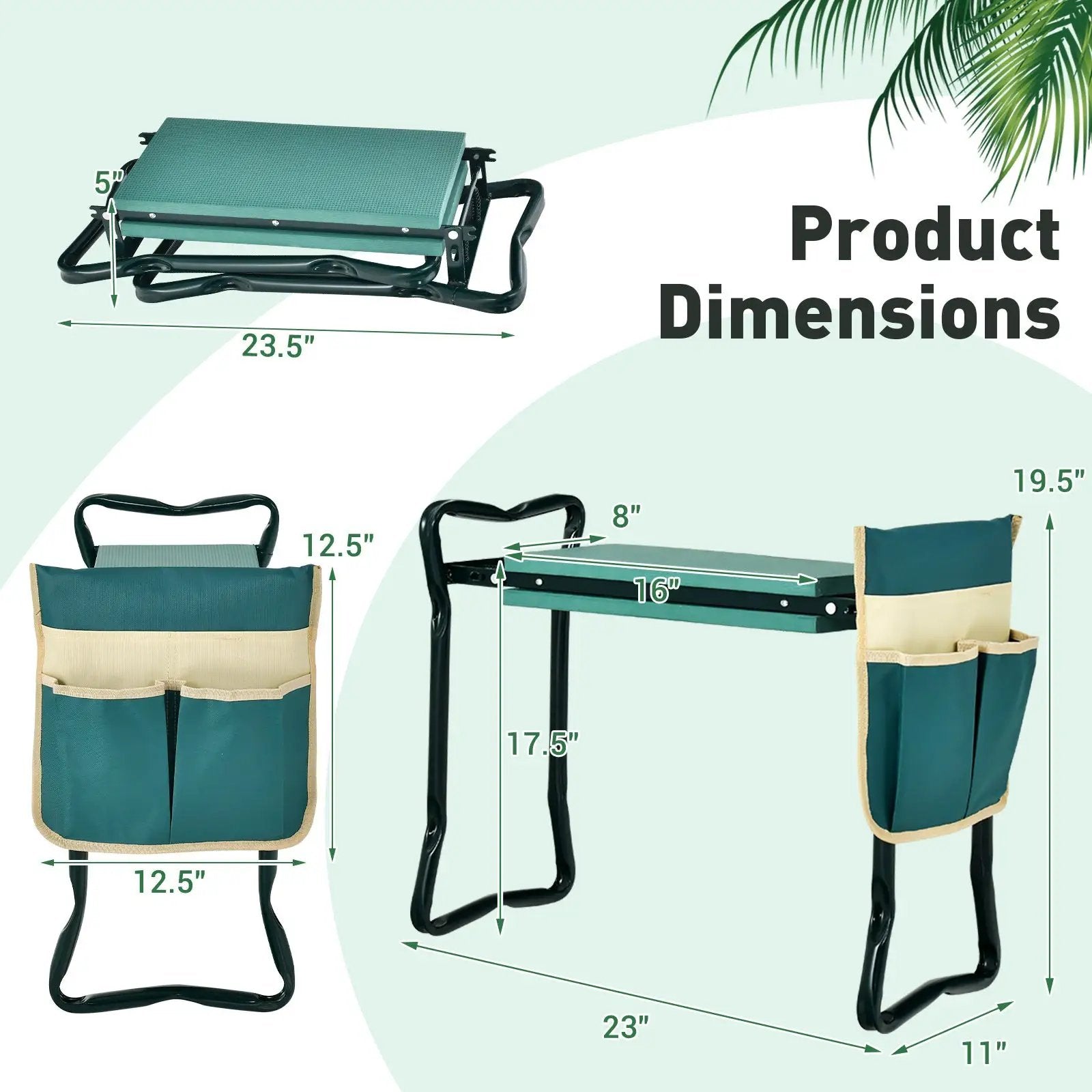 Folding Sturdy Garden Kneeler Pad and Cushion Seat by DirectDeals