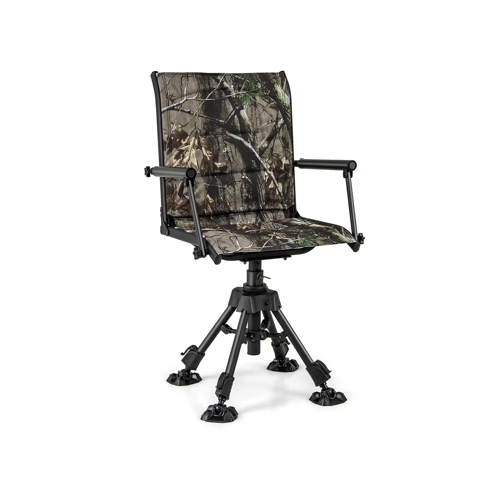 Folding Swivel Patio Chair with 4 Adjustable Leg by DirectDeals