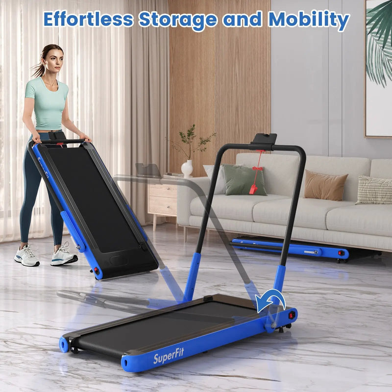 3-in-1 3HP Folding Treadmill with Smart Apps Remote Control and Speakers by DirectDeals