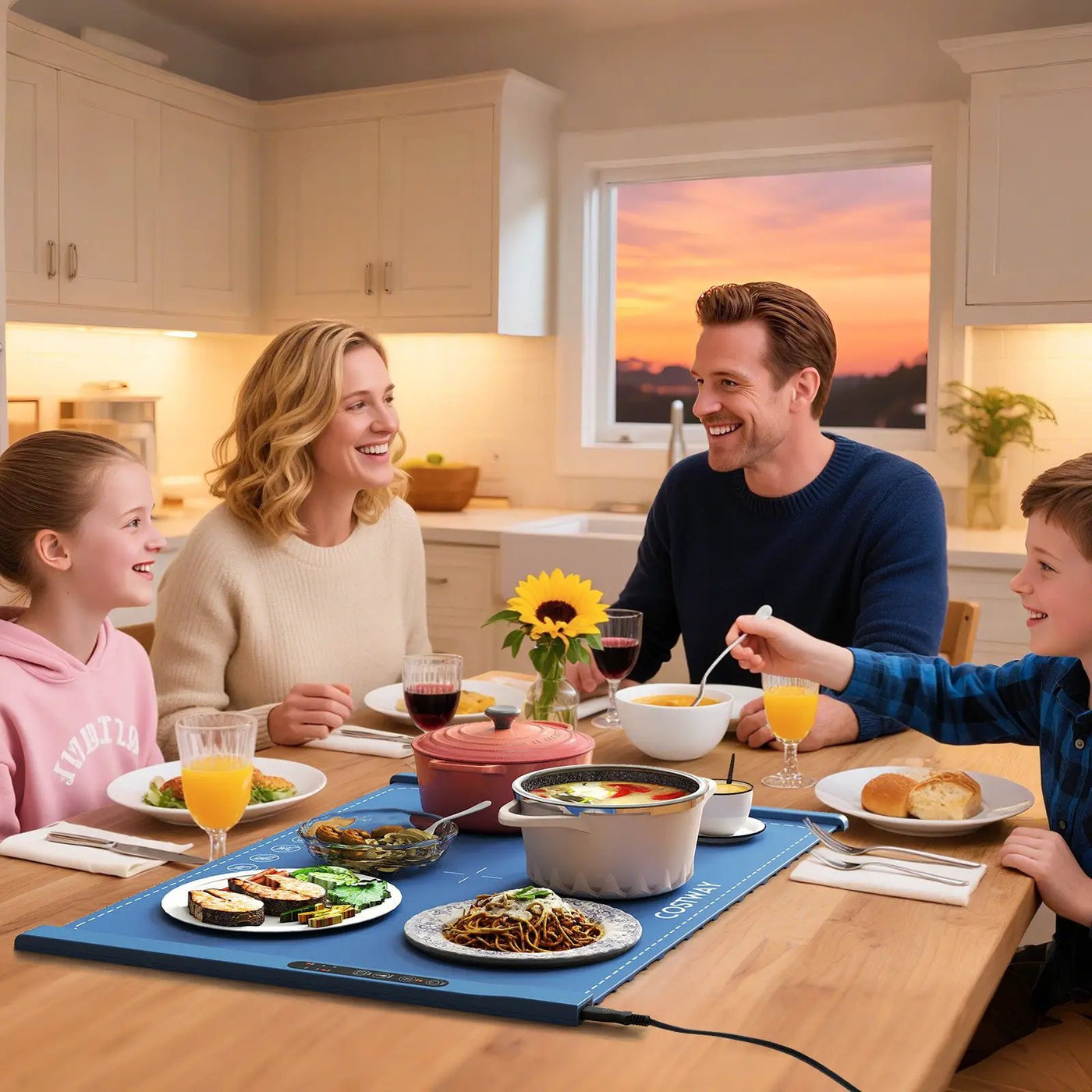 Food Warming Mat Rollable and Portable Electric Warming Tray with Fasting Heating by DirectDeals