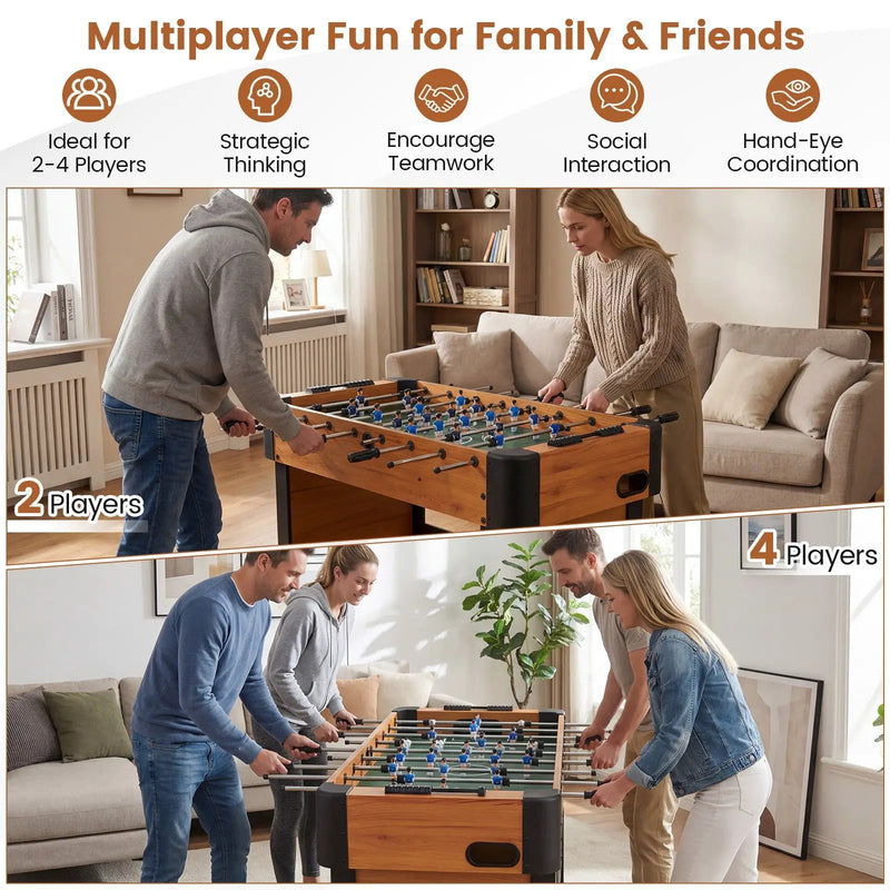 Foosball Table Competition Full Size Soccer Game Table with 22 Players by DirectDeals