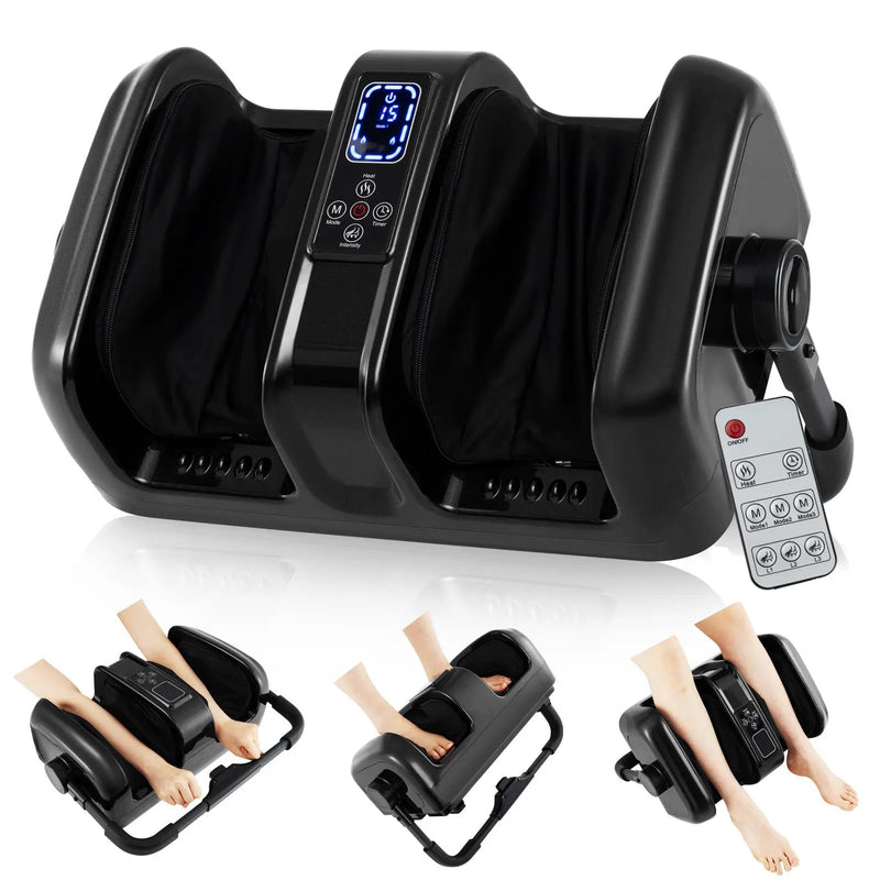 Foot and Calf Massager with Heat Shiatsu Deep Kneading Rolling Smart Electric Leg Massager by DirectDeals