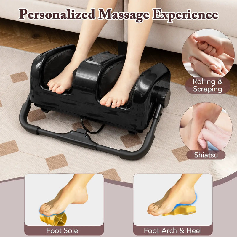 Foot and Calf Massager with Heat Shiatsu Deep Kneading Rolling Smart Electric Leg Massager by DirectDeals