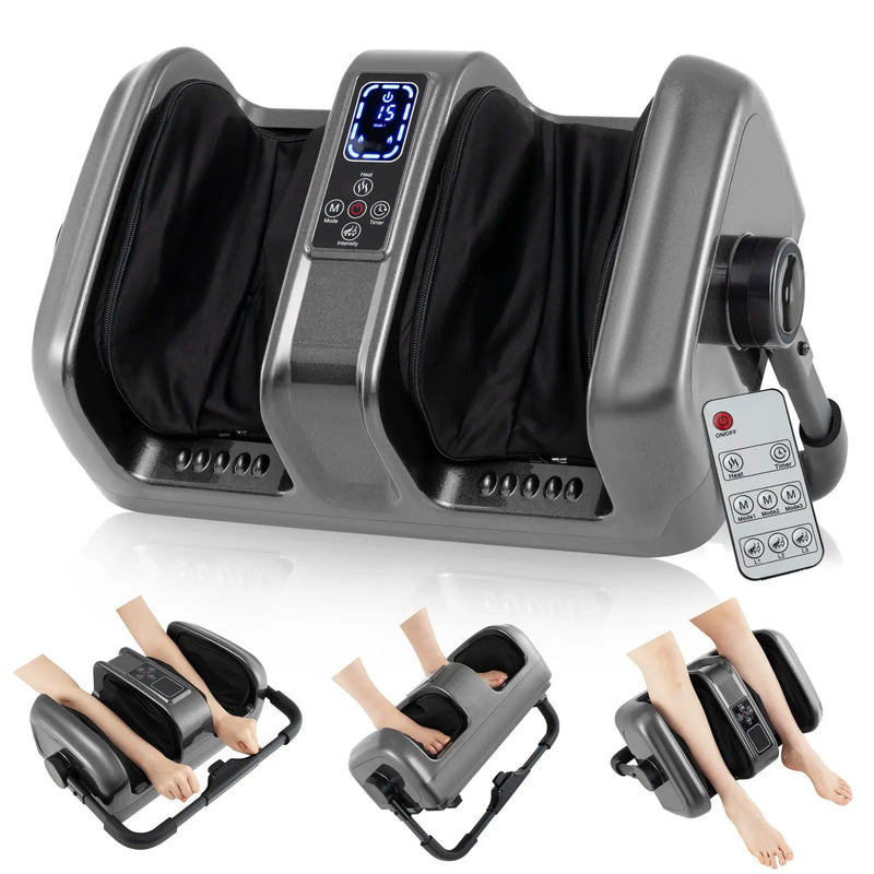 Foot and Calf Massager with Heat Shiatsu Deep Kneading Rolling Smart Electric Leg Massager by DirectDeals