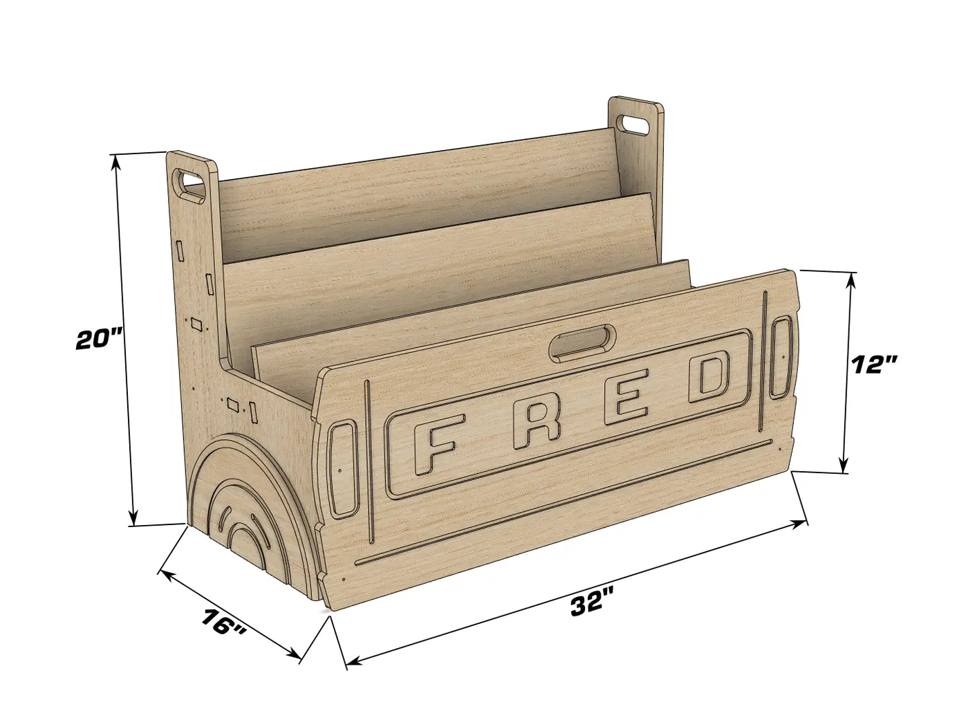 FRED- F100 Truck Bookshelf by Bush Acres