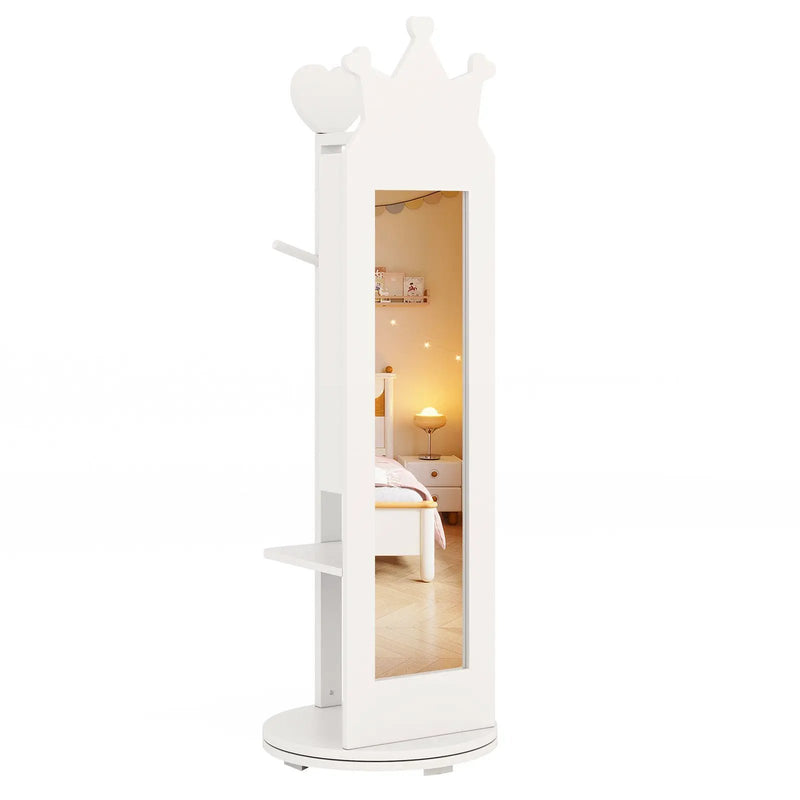 Free-Standing Full Length Mirror Kids Jewelry Armoire Cabinet by DirectDeals