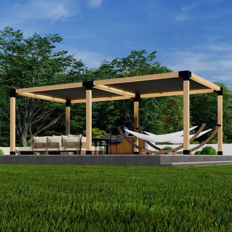 DIY Pergola Kit for a Freestanding Pergola With Canopies - Any Size Up to 24' x 12' by Zen Pergolas