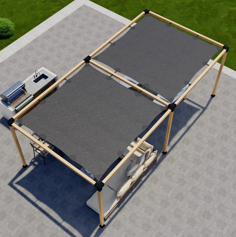 DIY Pergola Kit for a Freestanding Pergola With Canopies - Any Size Up to 24' x 12' by Zen Pergolas