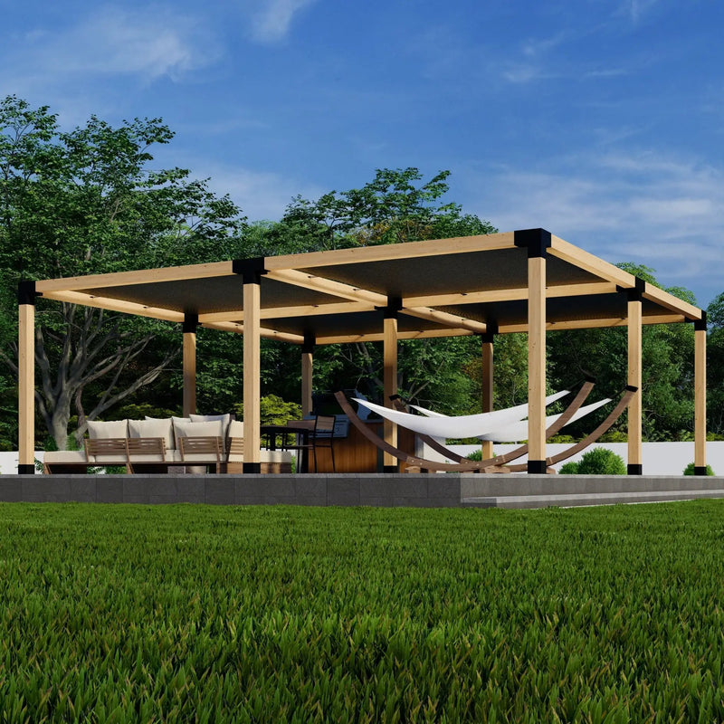 DIY Pergola Kit for a Freestanding Pergola With Canopies - Any Size Up to 24' x 24' by Zen Pergolas