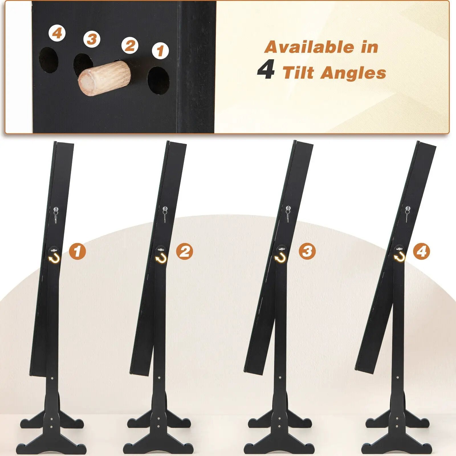 Free Standing Full Length Jewelry Armoire with L by DirectDeals