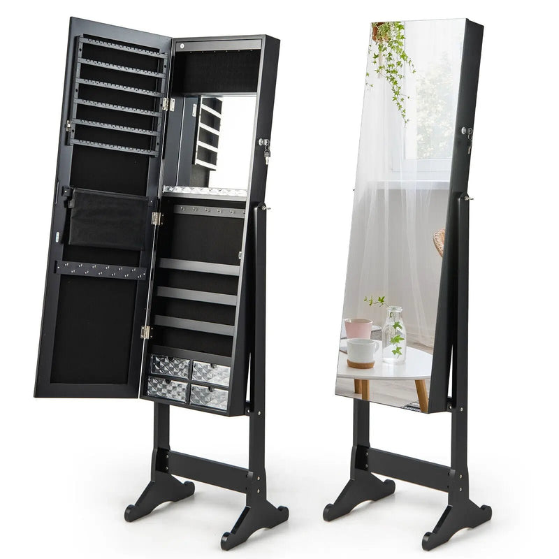 Free Standing Full Length Jewelry Armoire with L by DirectDeals
