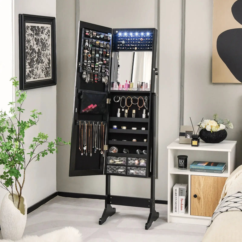 Free Standing Full Length Jewelry Armoire with L by DirectDeals