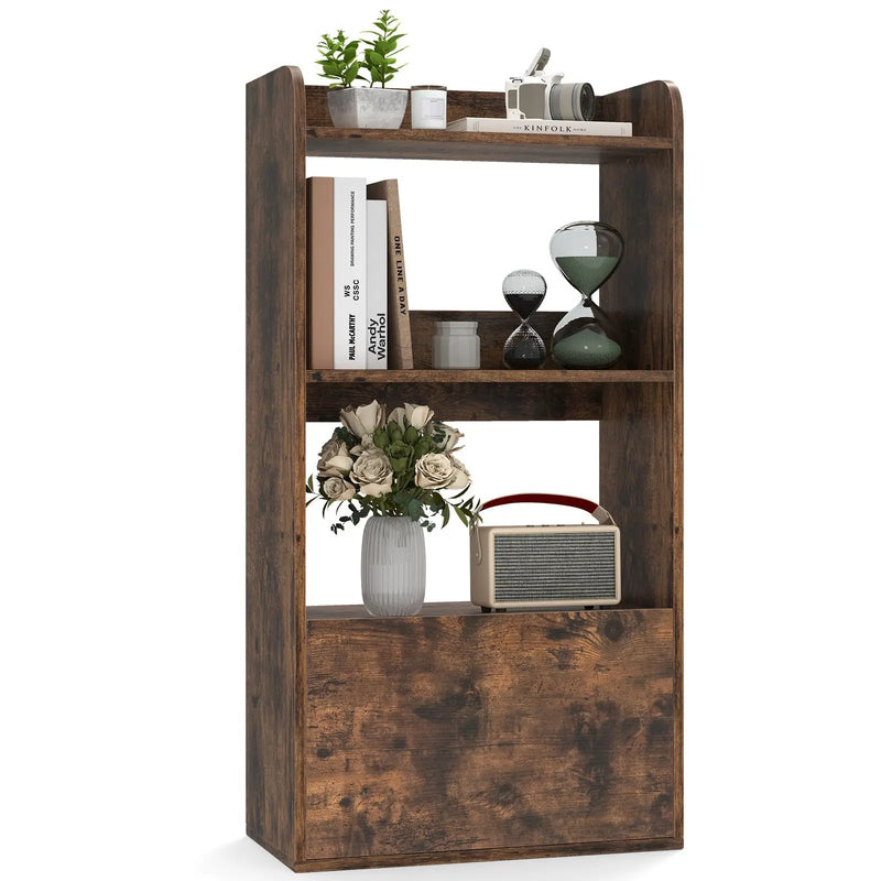 Freestanding Bookshelf with 3-Tier Open Shelf by DirectDeals