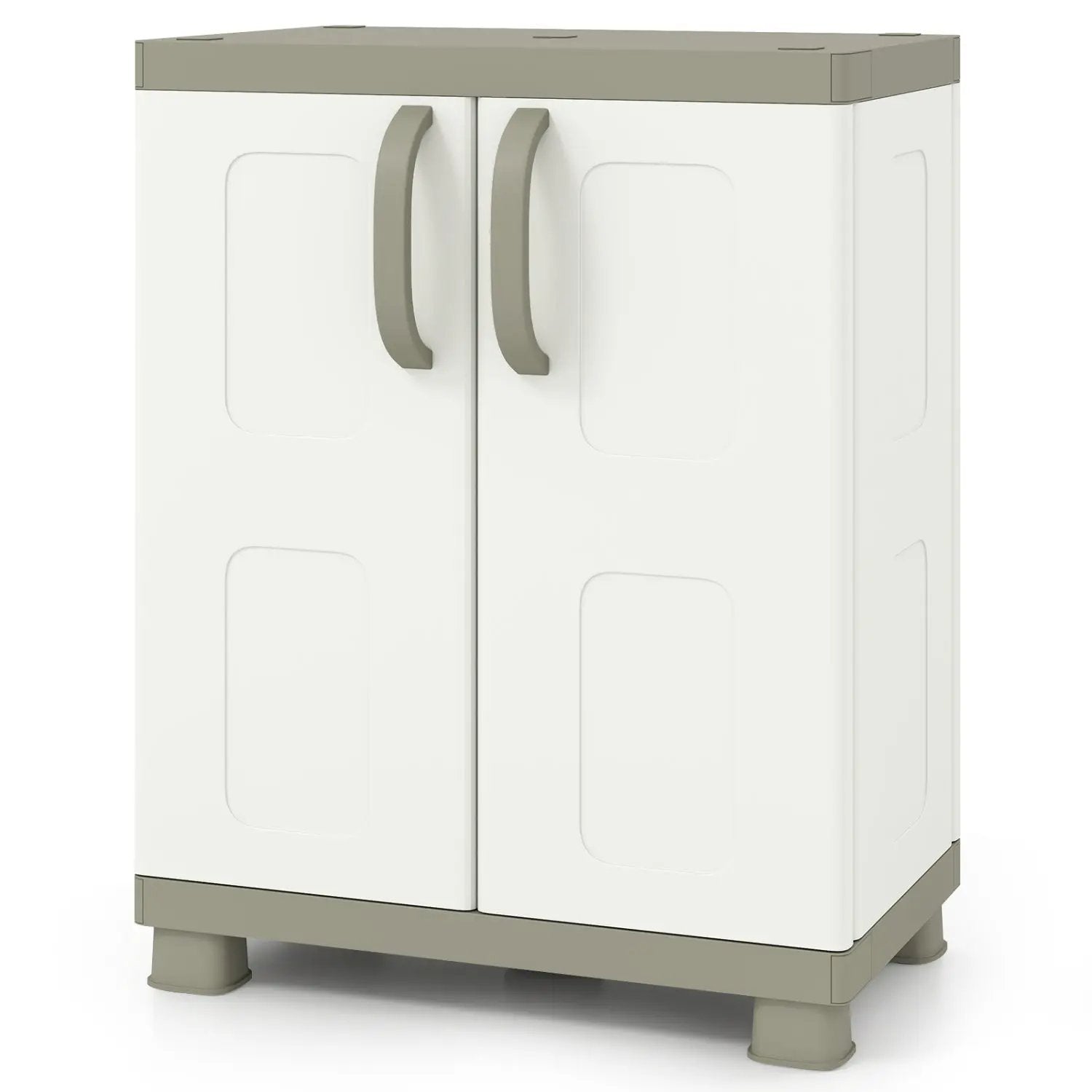 Freestanding Buffet Cabinet Sideboard with 2 Doors and Adjustable Shelves for Kitchen and Garage by DirectDeals