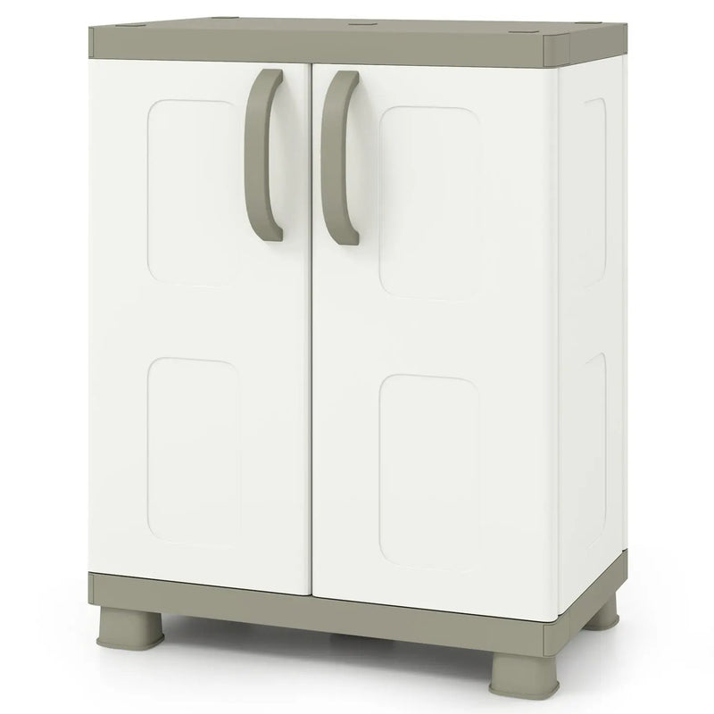 Freestanding Buffet Cabinet Sideboard with 2 Doors and Adjustable Shelves for Kitchen and Garage by DirectDeals