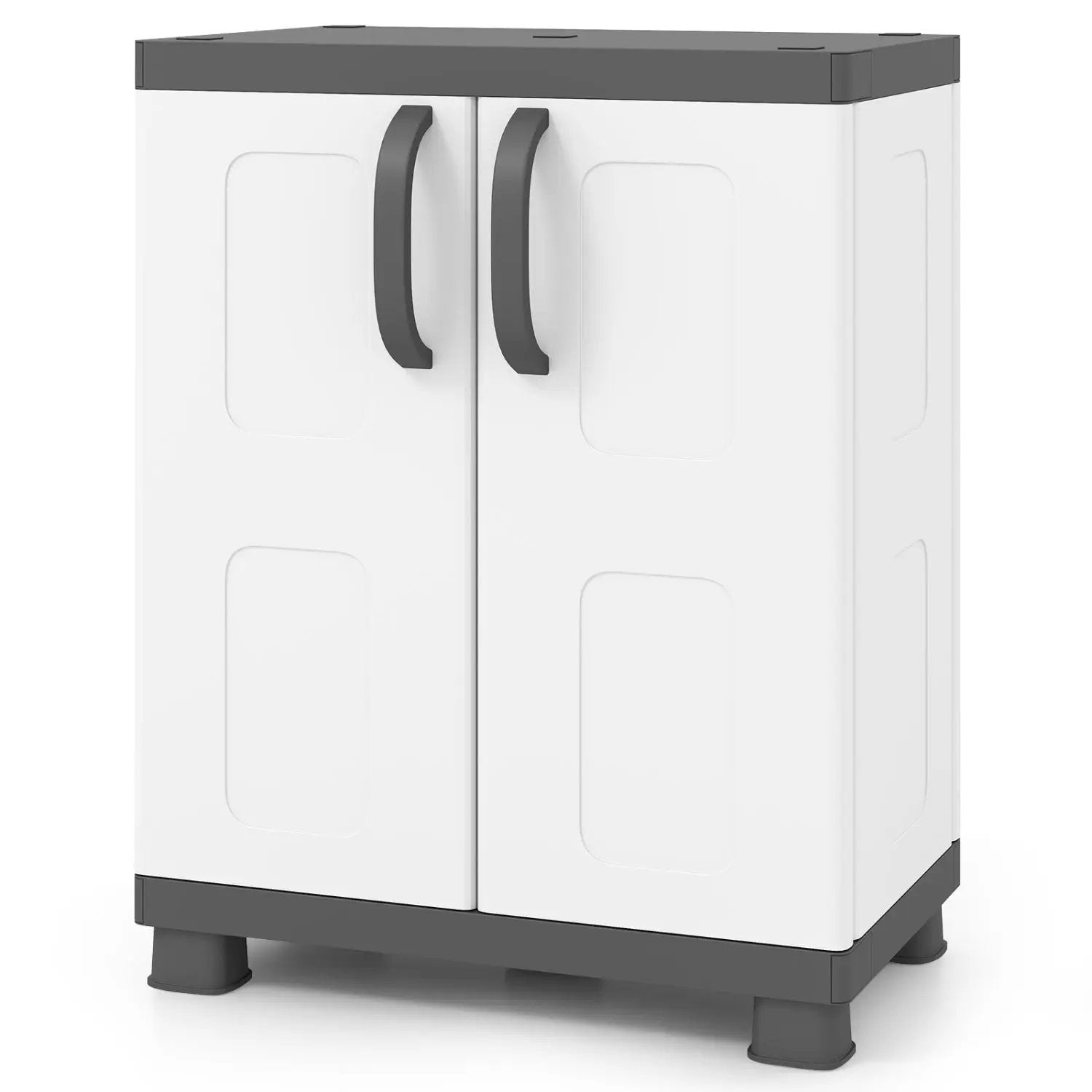 Freestanding Buffet Cabinet Sideboard with 2 Doors and Adjustable Shelves for Kitchen and Garage by DirectDeals