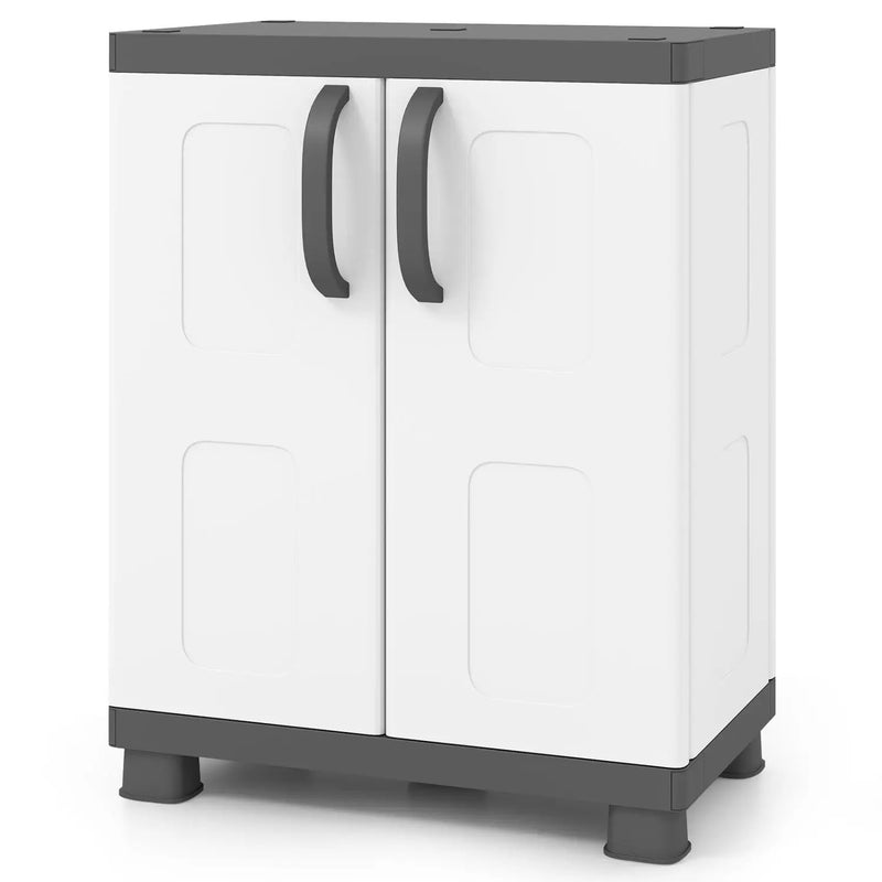 Freestanding Buffet Cabinet Sideboard with 2 Doors and Adjustable Shelves for Kitchen and Garage by DirectDeals
