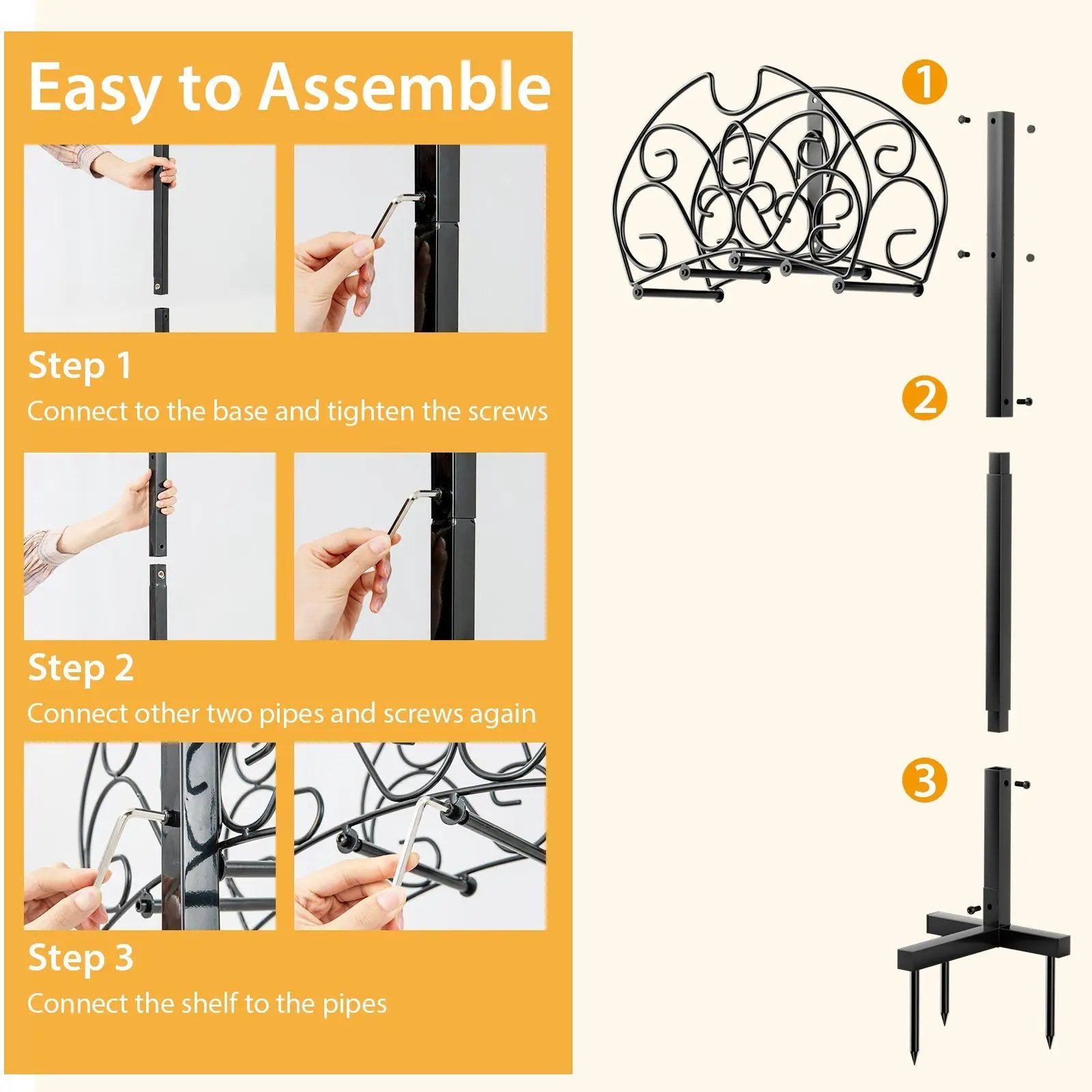Detachable Freestanding Hose Holder for Outdoor Yard Garden Lawn by DirectDeals