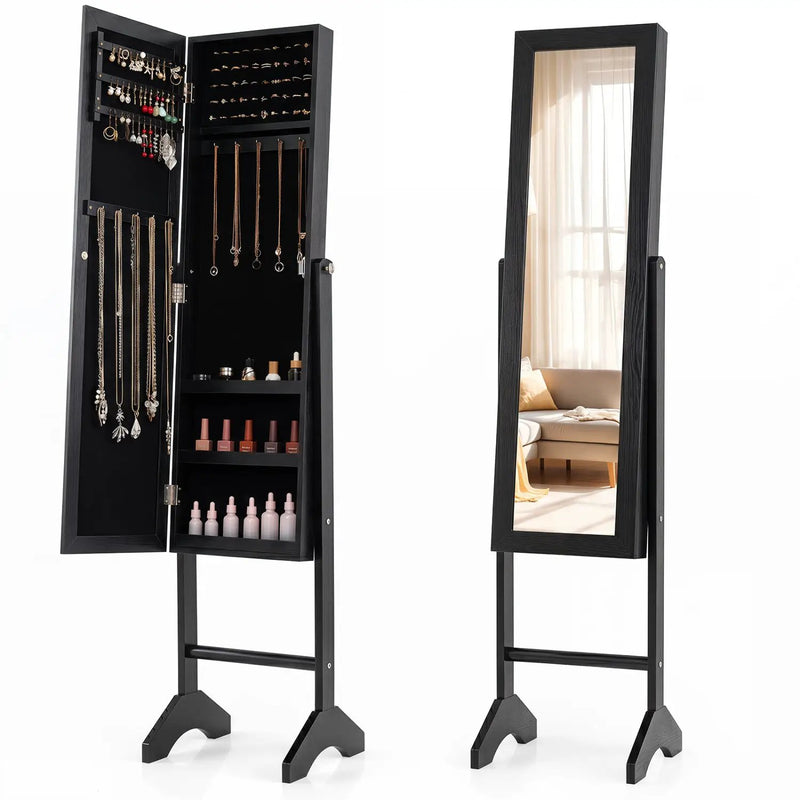 Freestanding Jewelry Armoire with Full Length Mirror by DirectDeals