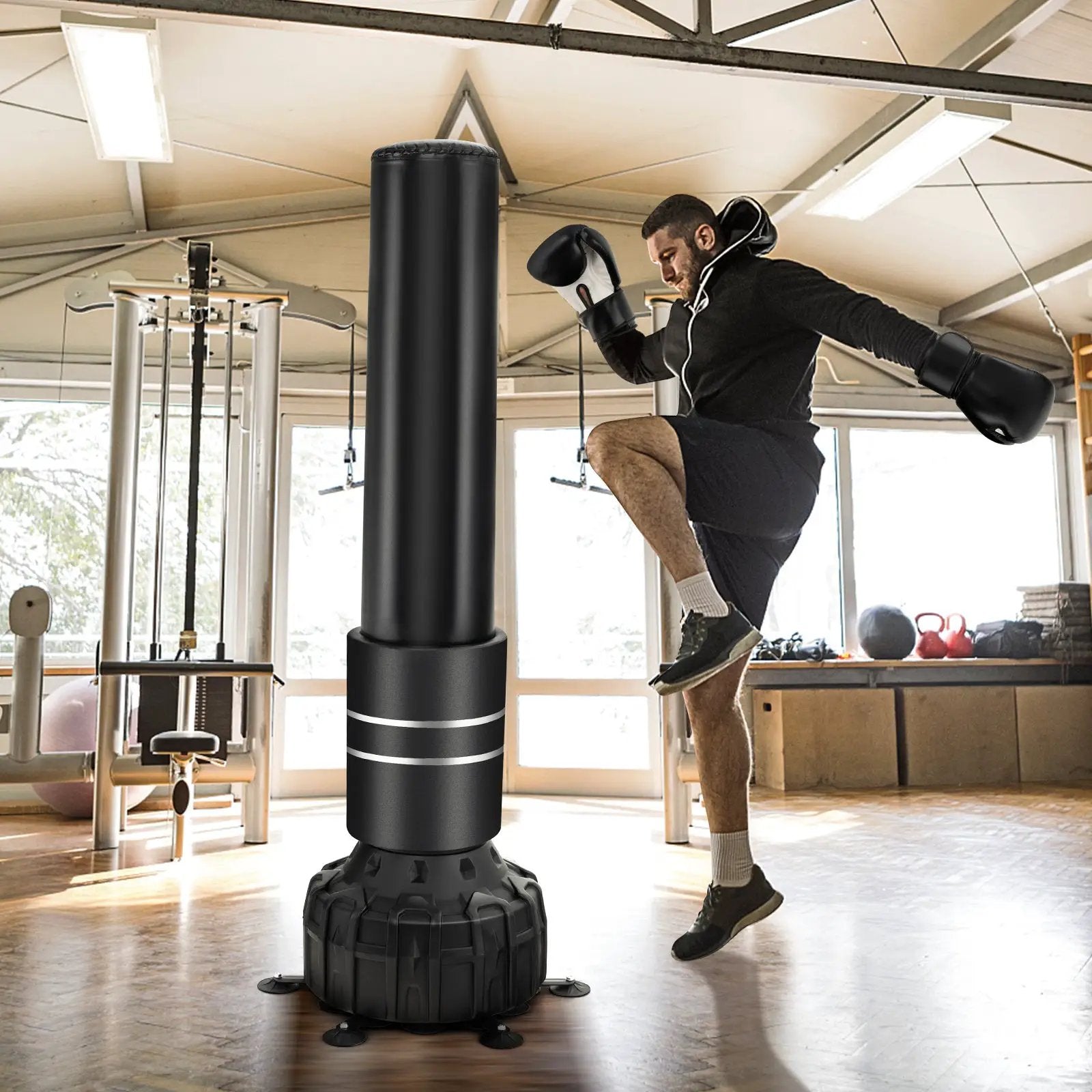 Freestanding Punching Bag 71 Inch Boxing Bag with 25 Suction Cups Gloves and Filling Base by DirectDeals