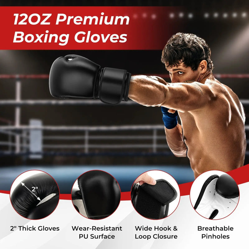 Freestanding Punching Bag 71 Inch Boxing Bag with 25 Suction Cups Gloves and Filling Base by DirectDeals