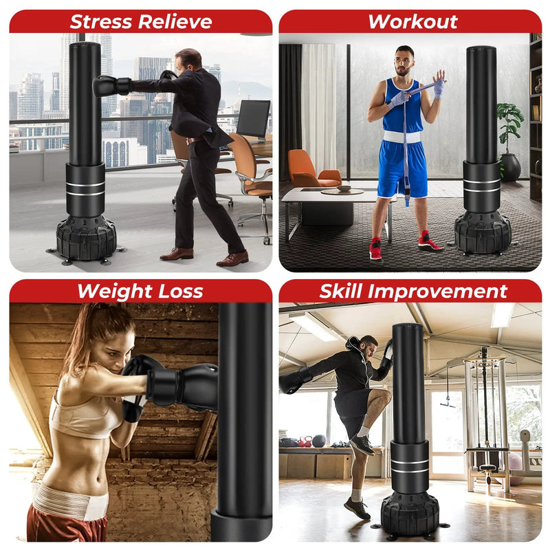 Freestanding Punching Bag 71 Inch Boxing Bag with 25 Suction Cups Gloves and Filling Base by DirectDeals