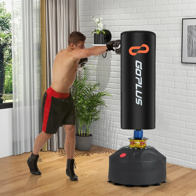Freestanding Punching Bag Kickboxing Bag with Stand and Suction Cup Base by DirectDeals