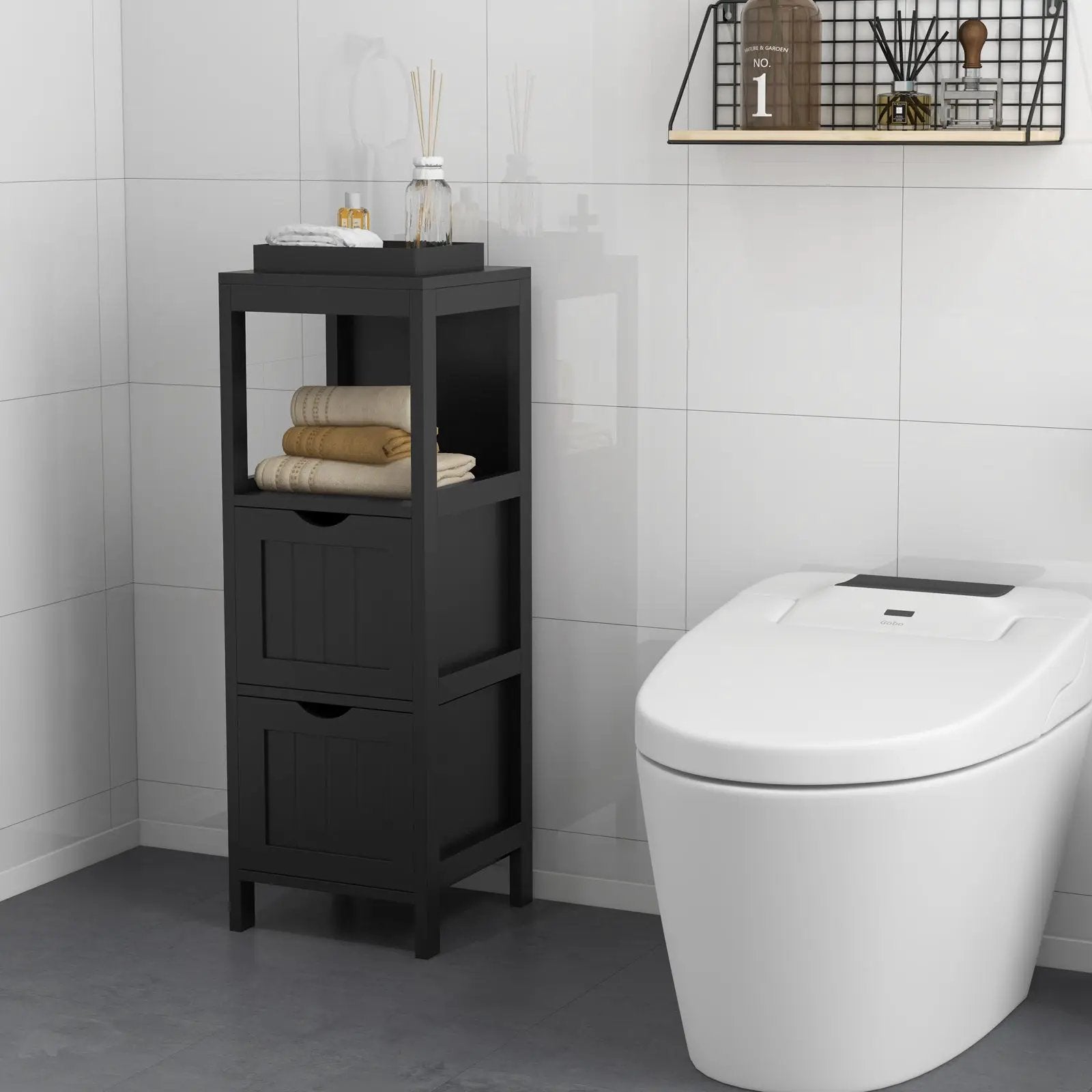 Freestanding Storage Cabinet with 2 Removable Drawers for Bathroom by DirectDeals