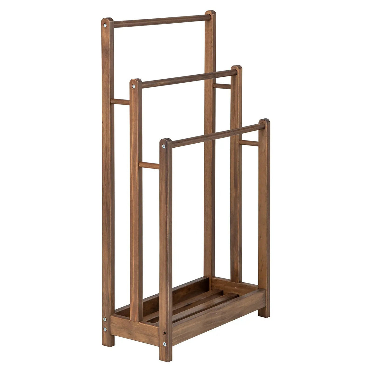 Freestanding Towel Rack 3-Bar Hand Towel Drying Stand with Bottom Storage Shelf by DirectDeals