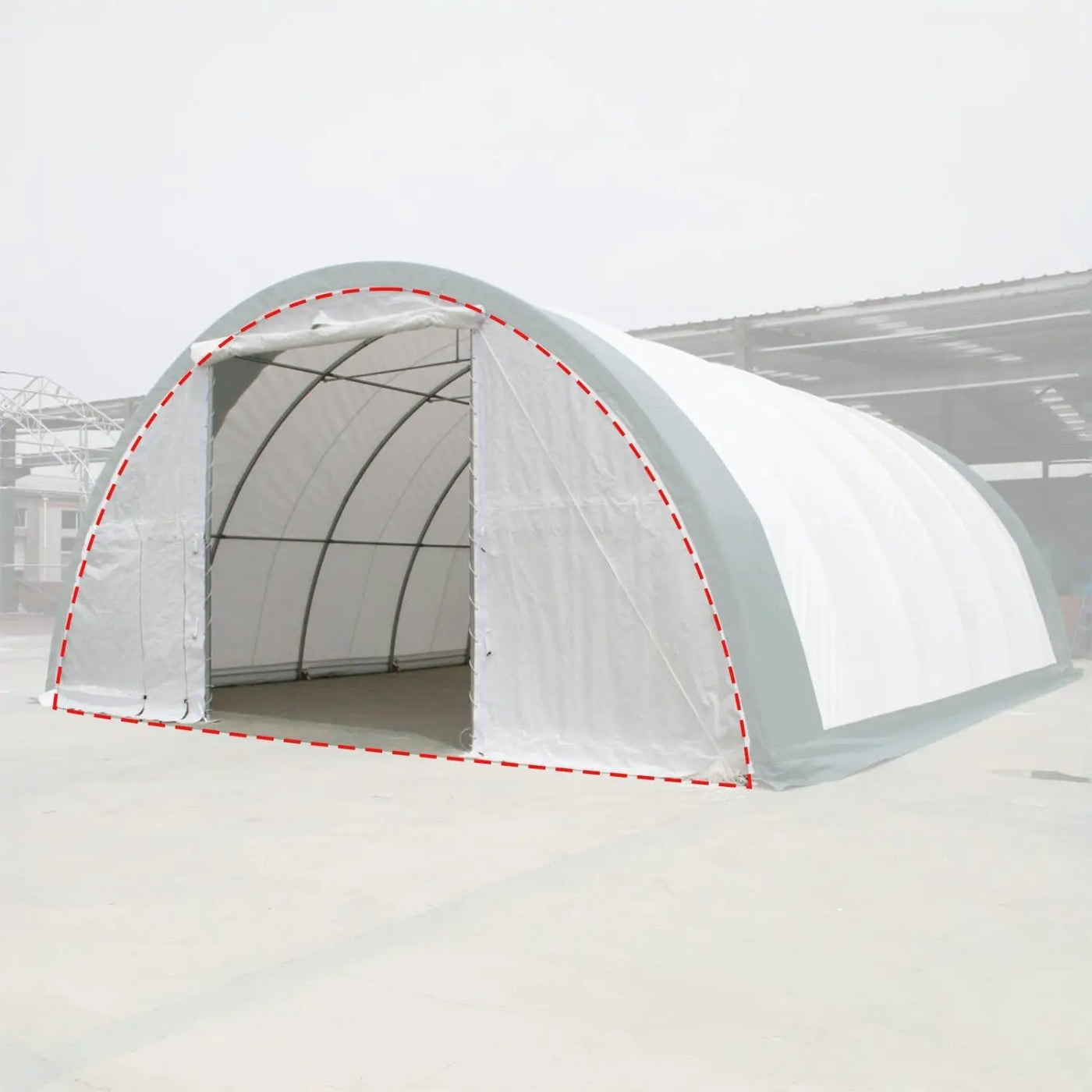 Front/Rear Panel with Roll-up Door for W30'xH15' Storage Shelter by Chery Industrial