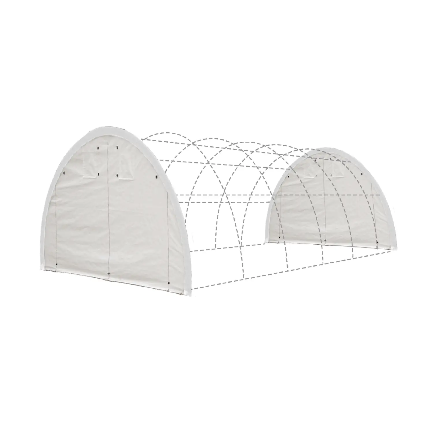 Front/Rear Panel with Zipper Door for W20'xH12' Storage Shelter by Chery Industrial