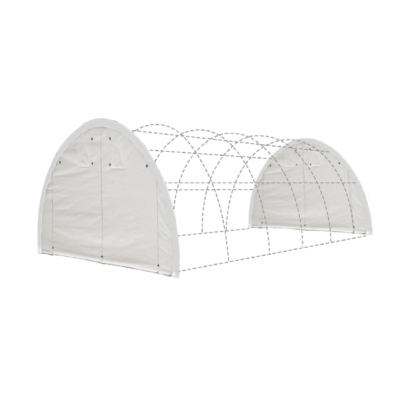 Front/Rear Panel with Zipper Door for W20'xH12' Storage Shelter by Chery Industrial