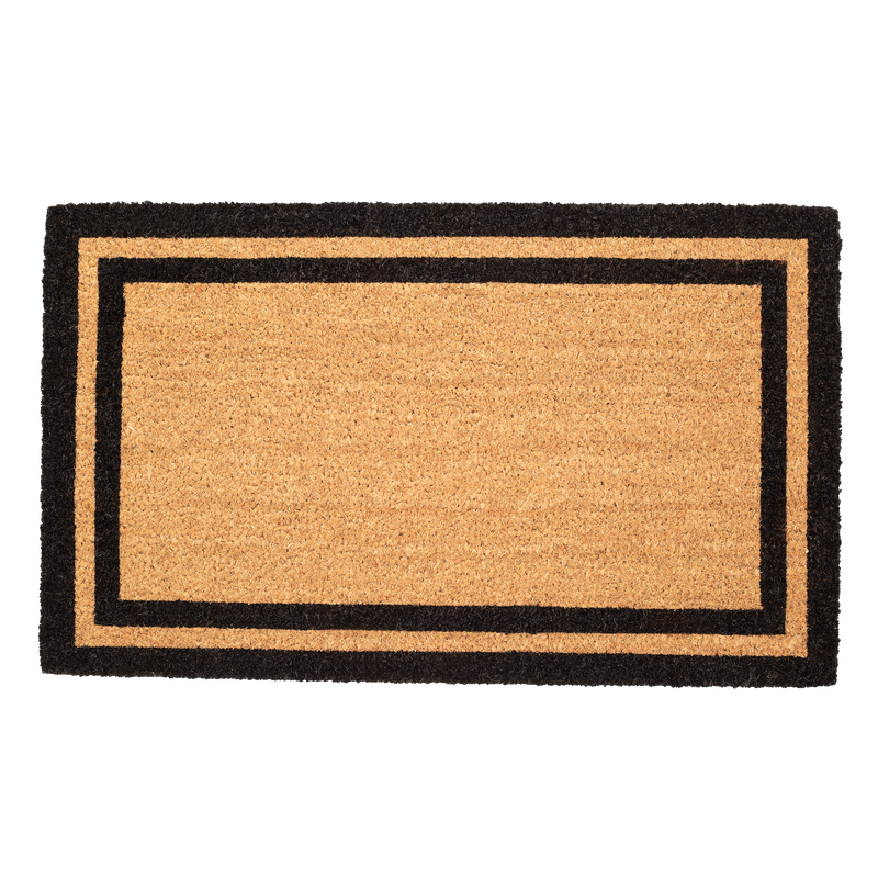 Double Black Border Coir Doormat by Fab Habitat